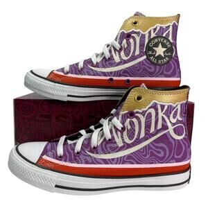 Converse Willy Wonka SWIRL Chuck Taylor HI A08154C RARE Size 5.5 Men (7.5 Women)